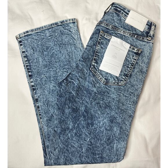 Jonathan Simkhai Standard River High Rise Straight Leg Jeans in Light Laurel 29 - Picture 8 of 8